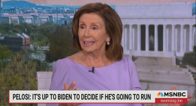 Pelosi Warns ‘Time is Running Short’ While Punting on Biden Dropping Out: ‘I Want Him to Do Whatever He Decides to Do” (mediaite.com)