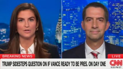 Kaitlan Collins and Tom Cotton