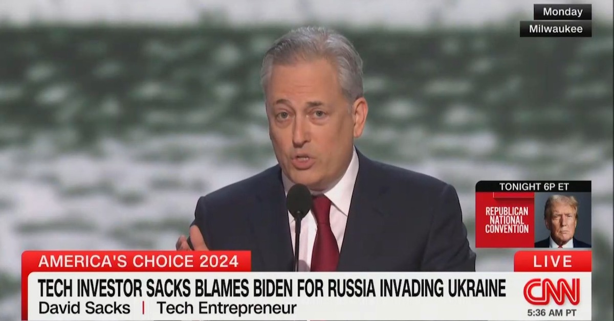 David Sacks Bombs During RNC Speech