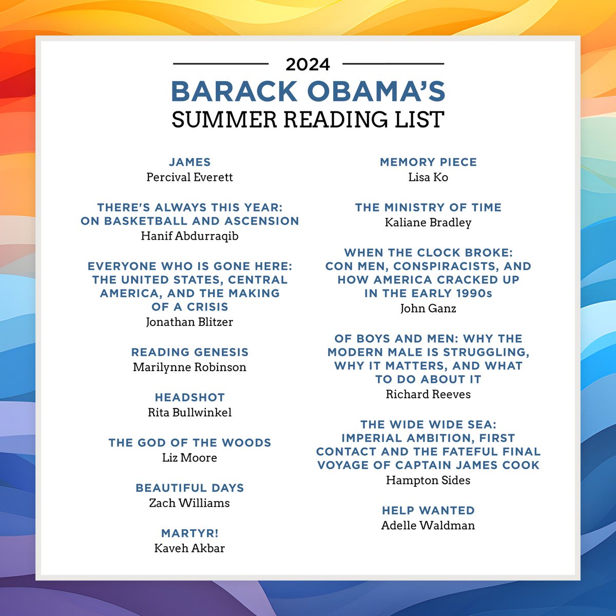 Obama reading list
