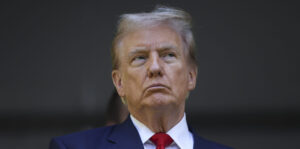 Donald Trump frowning