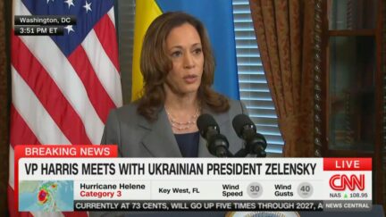 Kamala Harris speaking with Ukrainian President Zelensky