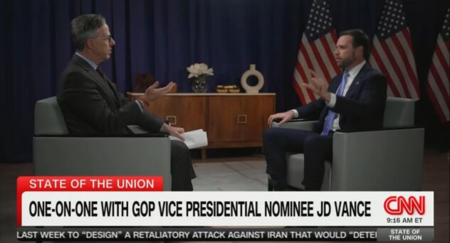 ‘That’s Not What He Said!’ Jake Tapper and JD Vance Drop the Gloves in Fiery Brawl About Trump’s ‘Enemy Within’ Rhetoric and John Kelly’s Claims Against Trump (mediaite.com)