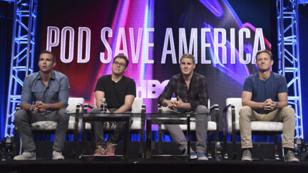 Jon Favreau, Jon Lovett, Dan Pfeiffer, Tommy Vietor