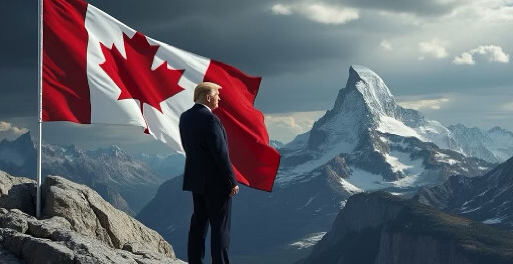 Trump Posts Bizarre AI-Generated Meme Of Himself With Canadian Flag — Standing On A Swiss Mountain (mediaite.com)