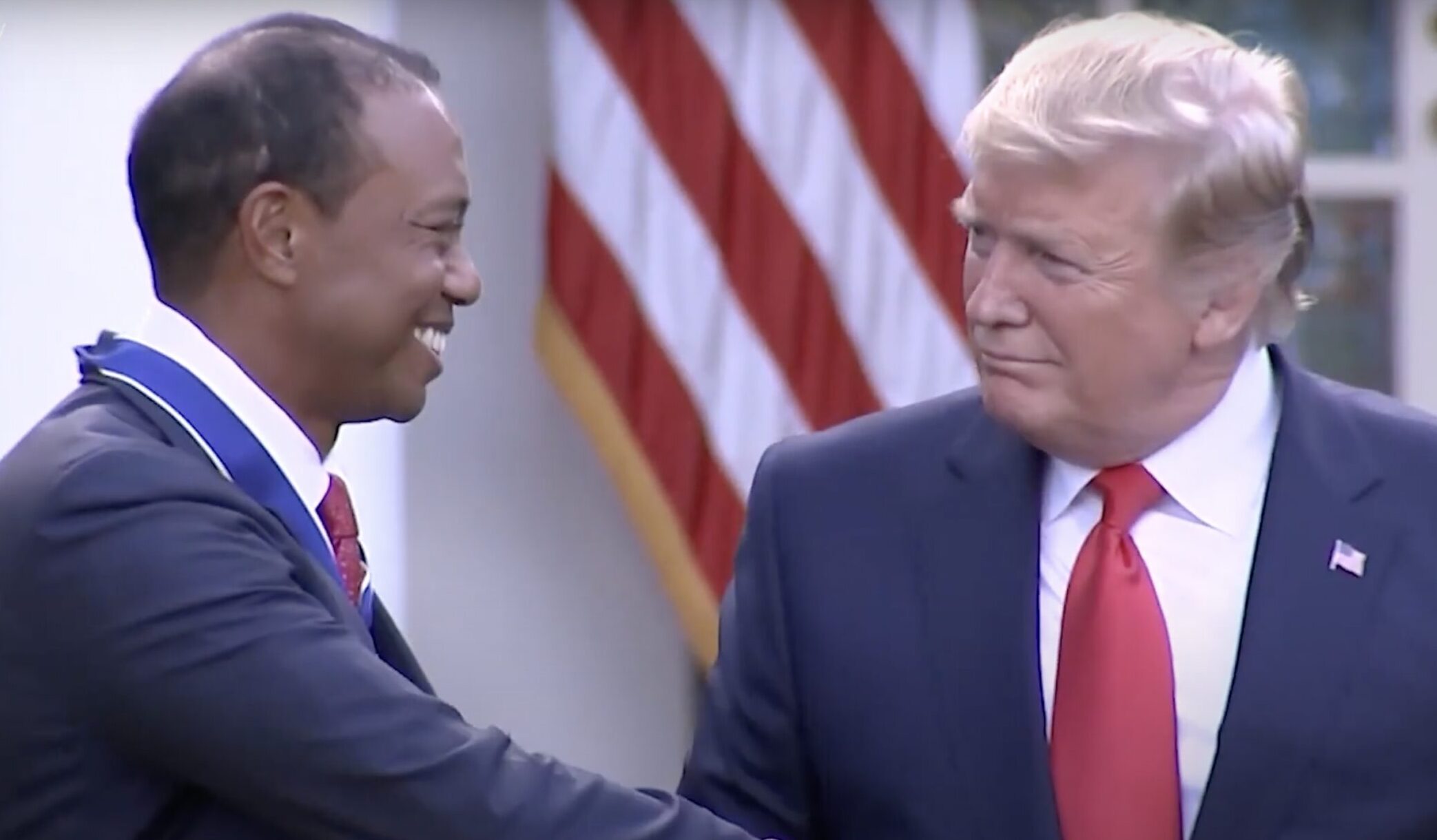 Trump Hits the Links With Tiger Woods Ahead of Trip to Super Bowl