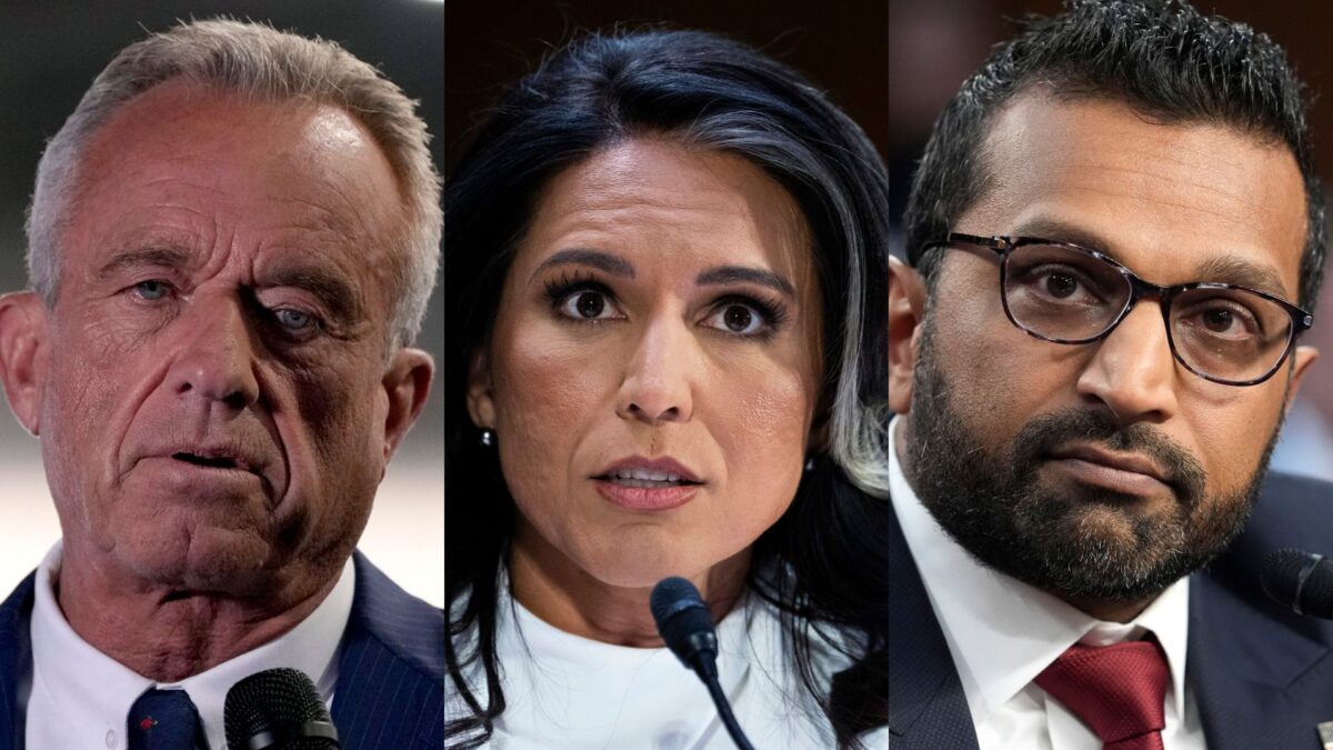 Robert F. Kennedy Jr., Tulsi Gabbard, Kash Patel