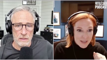 Jon Stewart Objects To Jen Psaki Calling Joe Rogan Part of Trump 'Ecosystem'