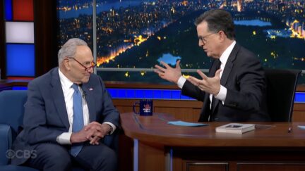 Stephen Colbert Presses Chuck Schumer On CR Support