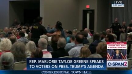 Protestor heckles MTG