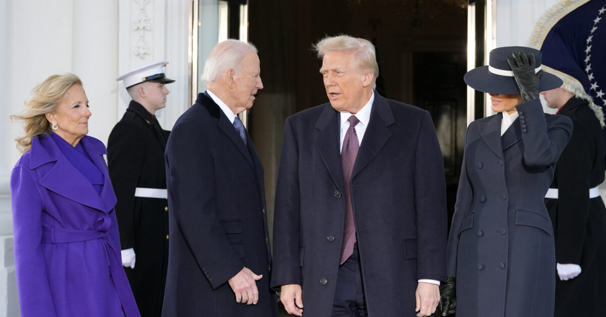 donald and melania trump with joe and jill biden