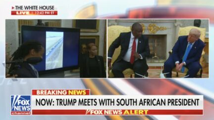 South African President Cyril Ramaphosa and Donald Trump