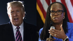 Donald Trump and Ketanji Brown Jackson