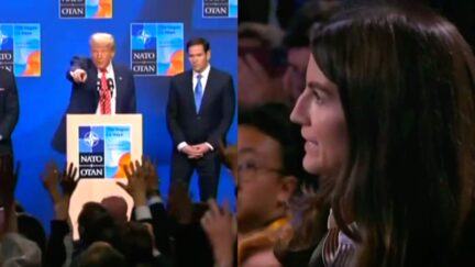 Laughter Busts Out As Trump Attacks CNN's Kaitlan Collins At International Press Conference