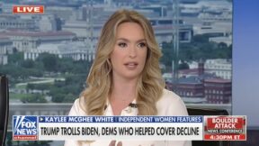 Kaylee McGhee White defends Trump pushing Biden conspiracy