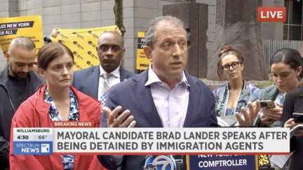 Brad Lander speaks after ICE arrest