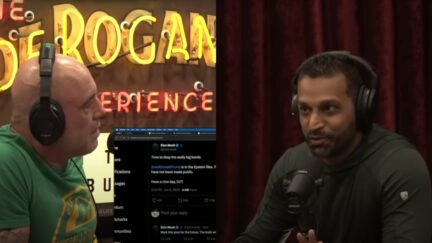 Rogan and Kash Patel Discover Musk Trump War Mid-Interview