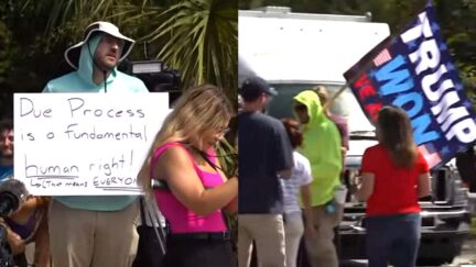 'READ A BOOK!' Trump Fan Gets Heckled At 'Alligator Alcatraz' Protest