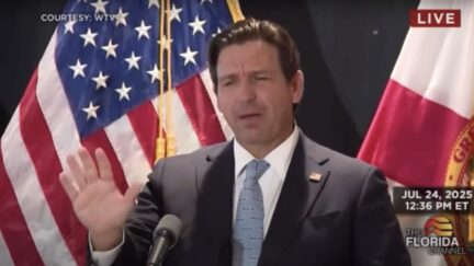 DeSantis interrupted by heckler