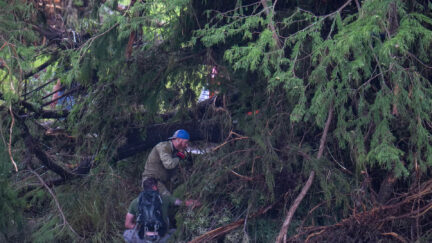 Searchers at Camp Mystic look for victims at a summer camp for children in Texas.