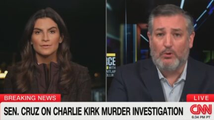 Kaitlan Collins and Ted Cruz