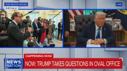 Jonathan Karl and Donald Trump