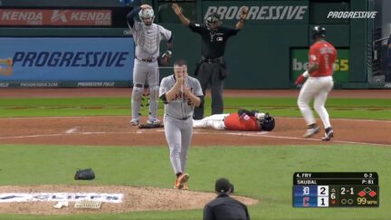 David Fry hit by pitch against Detroit Tigers
