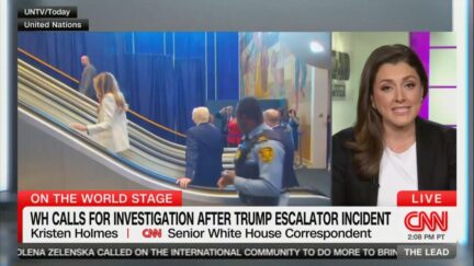 trump escalator woes at UN