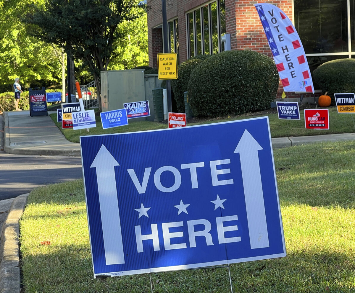 vote here sign voting location election precinct