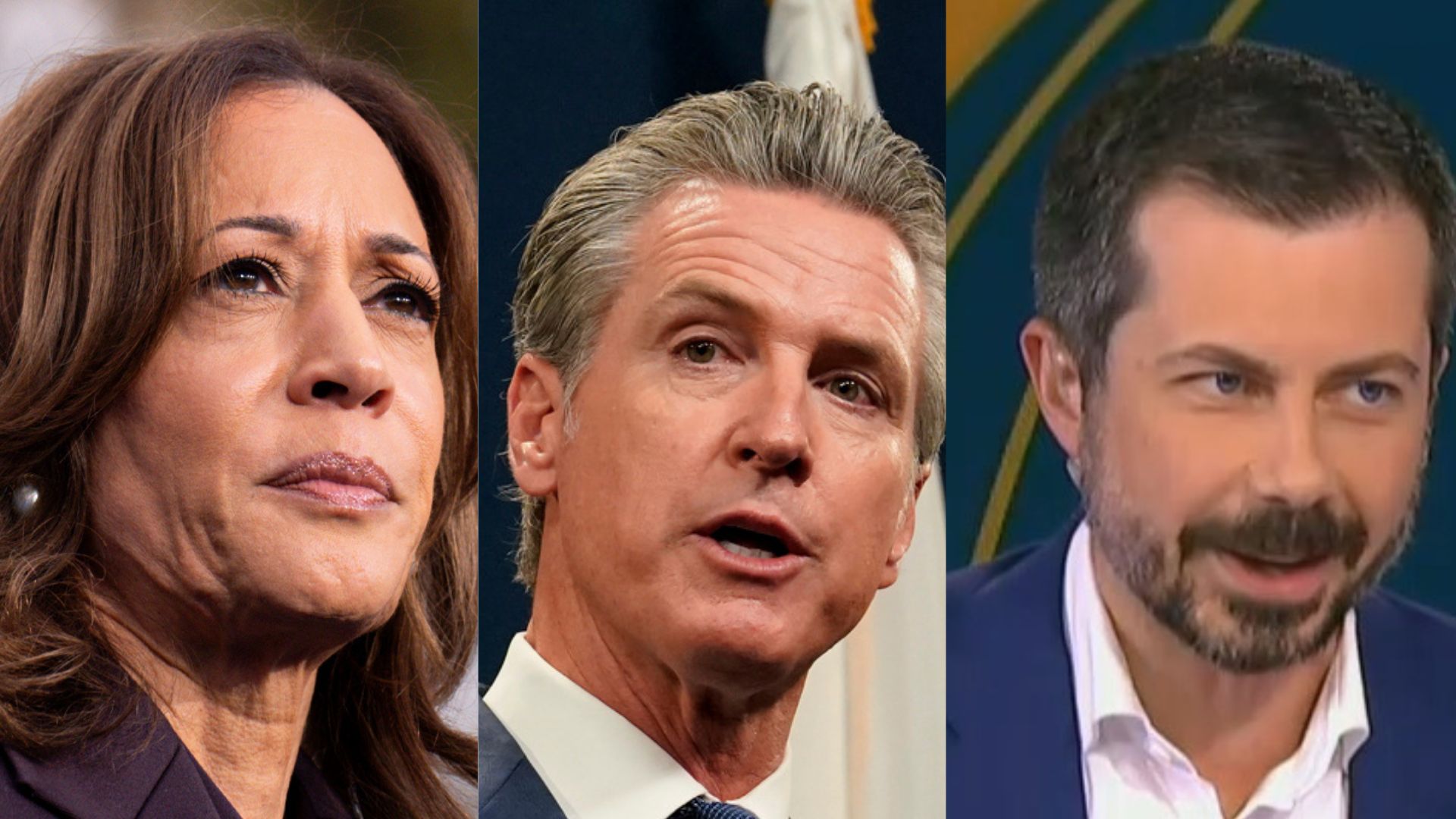Kamala Harris, Gavin Newsom, Pete Buttigieg