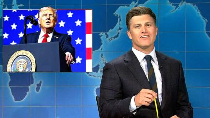 Weekend Update Lampoons Trump Rant On Stairs With Bonkers Jennifer Coolidge Mash