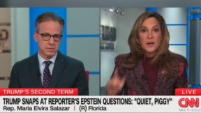 Jake Tapper and Maria Elvira Salazar