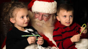 Santa Claus with kids