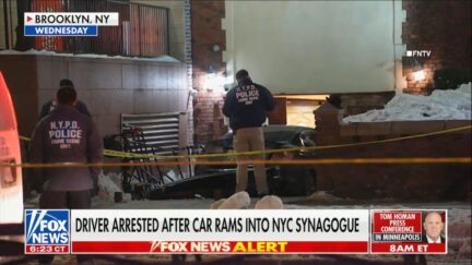 Driver rams car into NYC synagogue