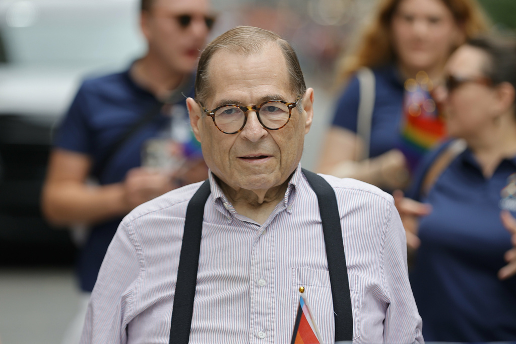 New York, USA, June 30, 2024 - Senator Jerry Nadler and Thousands of people marched in the New York City Pride Parade. Sunday, June 30, 2024. 