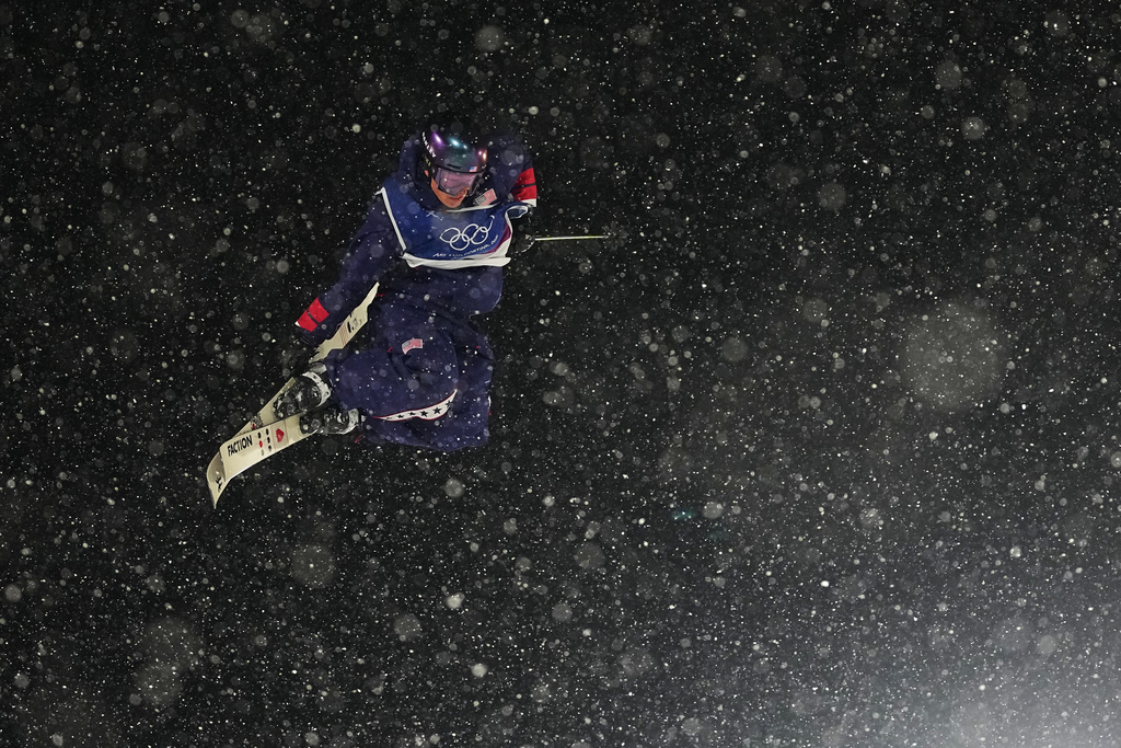 United States' Mac Forehand competes during the men's freestyle skiing big air finals at the 2026 Winter Olympics, in Livigno, Italy, Tuesday, Feb. 17, 2026. 