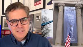 'Insane Dictator Sht!' Jim Acosta Goes Off On Giant Trump Banner at DOJ — Shows He's 'Staying In Power No Matter What!'