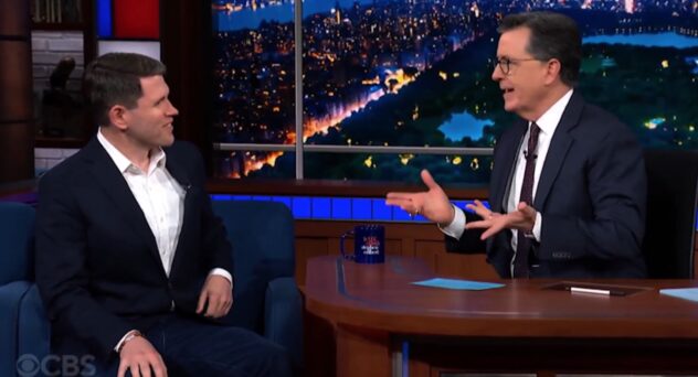 James Talarico and Stephen Colbert