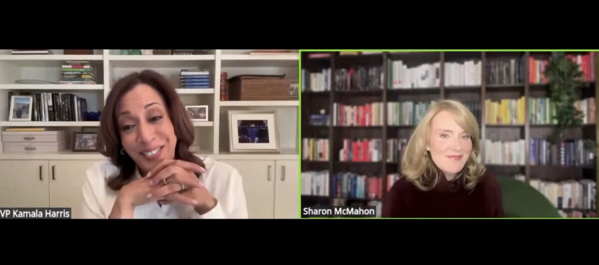 Kamala Harris, Sharon McMahon