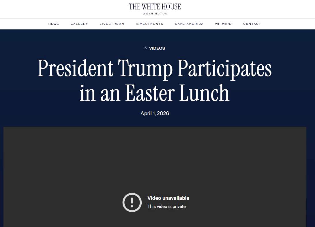 Белый дом удалил запись безумного пасхального мероприятия Трампа, где его сравнили с Иисусом.