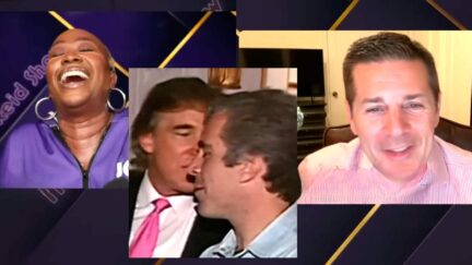 Joy Reid Busts Out Laughing At Image of Trump Burning in Hell with Jeffrey Epstein