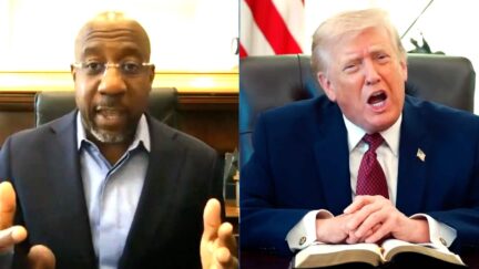 Sen. Warnock Roasts Trump For Bible Reading on False Gods