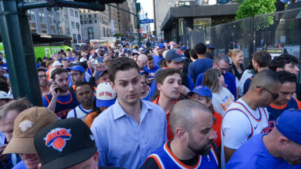 long lines outside Madison Square Garden