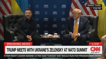 Zelensky and Trump at nato presser