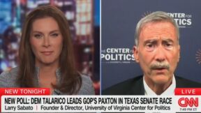 Erin Burnett and Larry Sabato