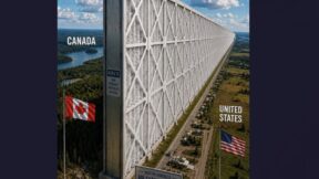 AI Rendering of air filter blocking off canada