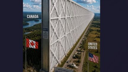 AI Rendering of air filter blocking off canada