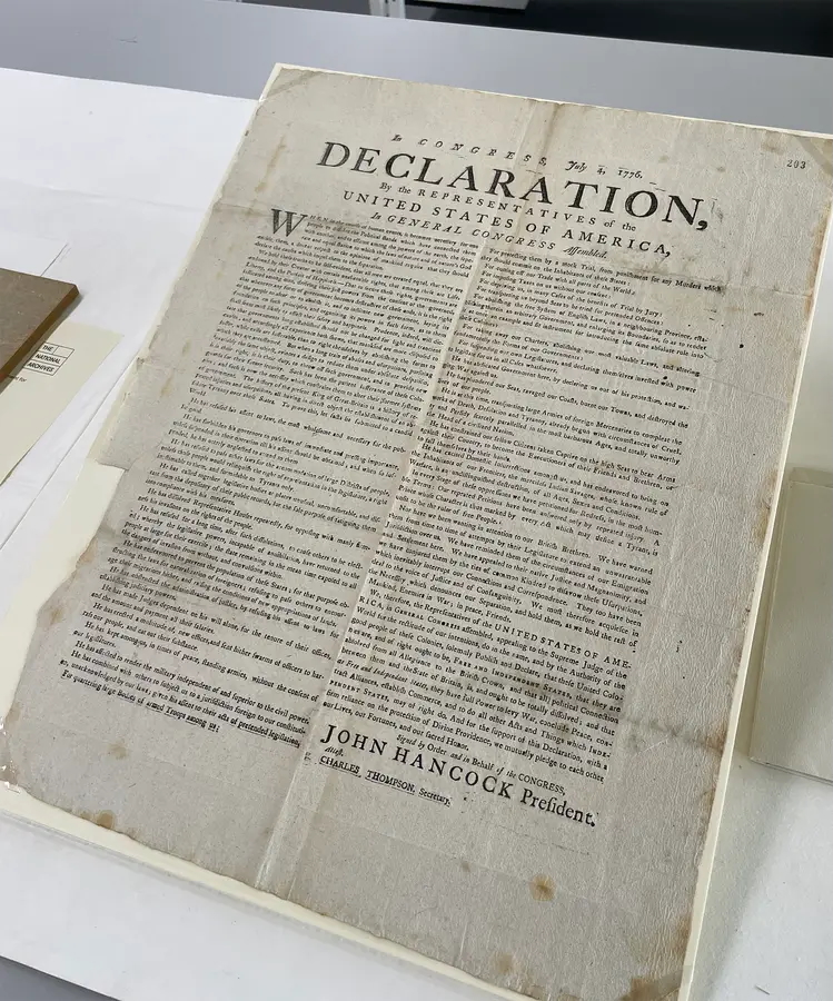 new copy of Declaration of Independence