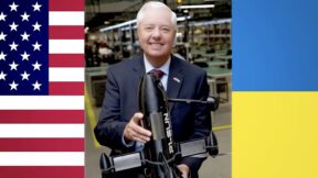 lindsey graham holding a drone