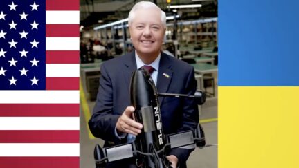 lindsey graham holding a drone